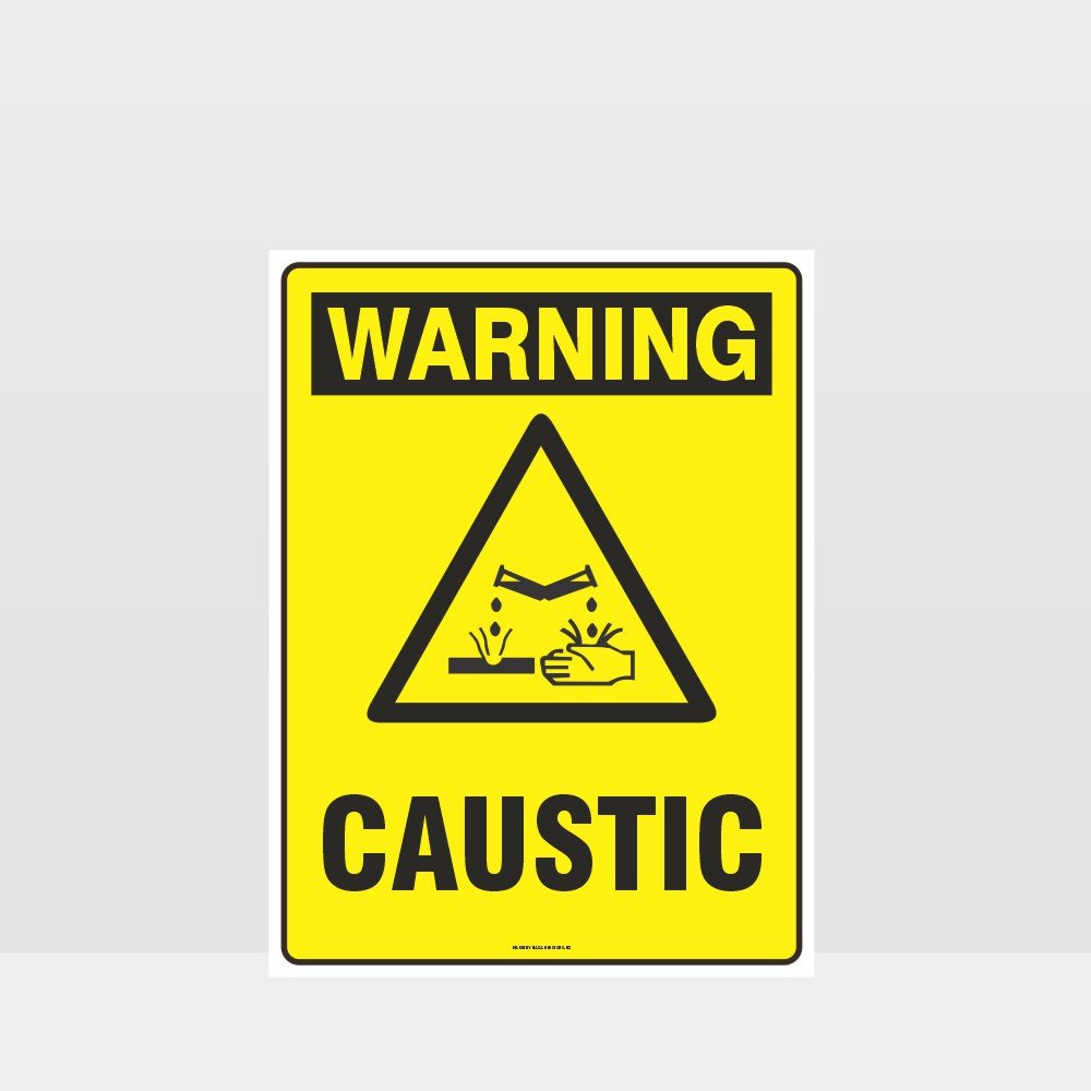 Custom Metal Sign,Warning Caustic Sign