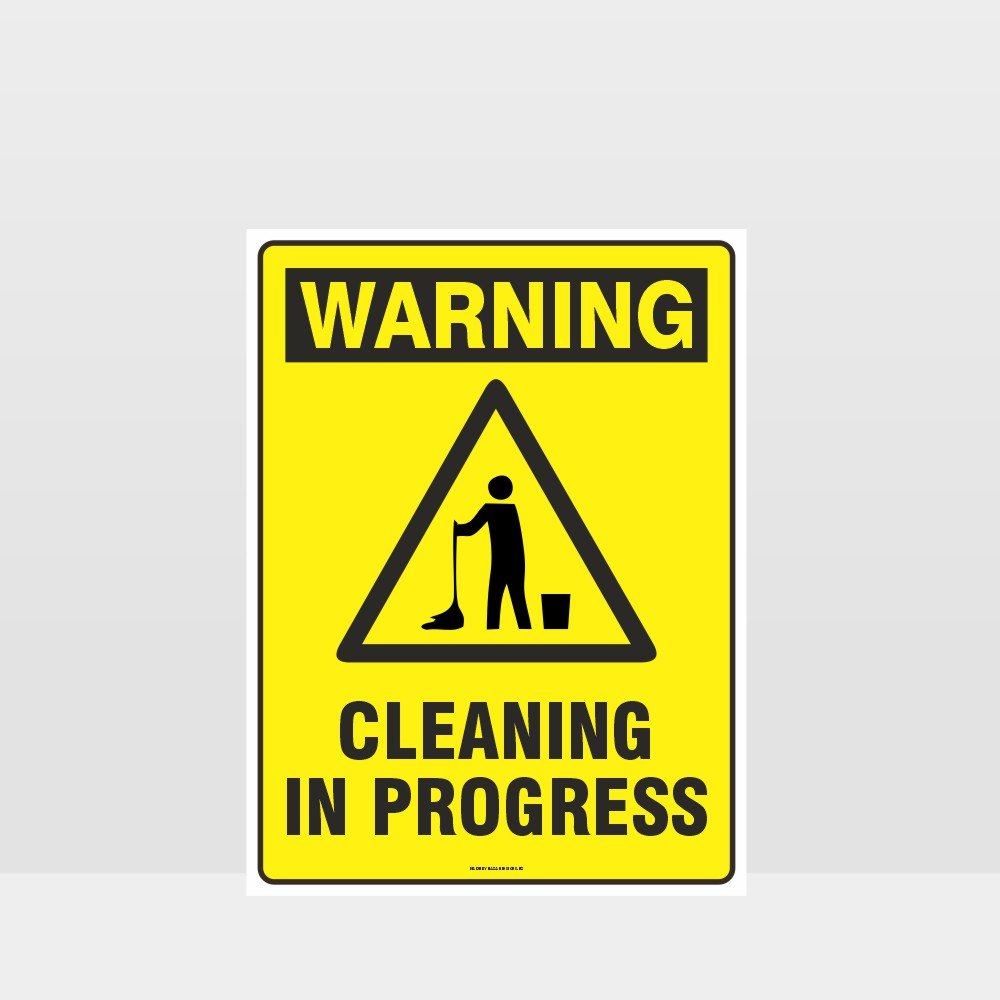 Custom Sign,Warning Cleaning In Progress Sign