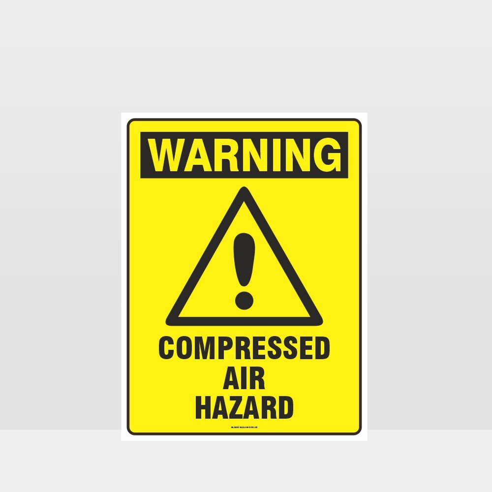 Customized Hazard Signs,Warning Compressed Air Hazard Sign