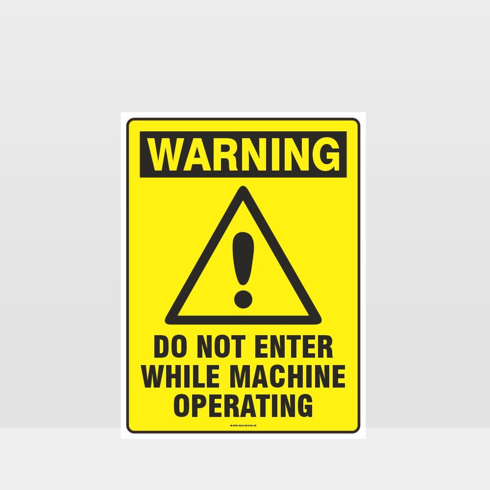 Custom Signs Outdoor Metal,Warning Do Not Enter Machine Operating Sign