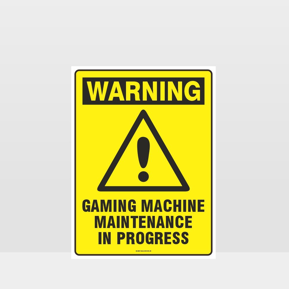 Customized Hazard Signs,Warning Gaming Machine Maintenance Sign