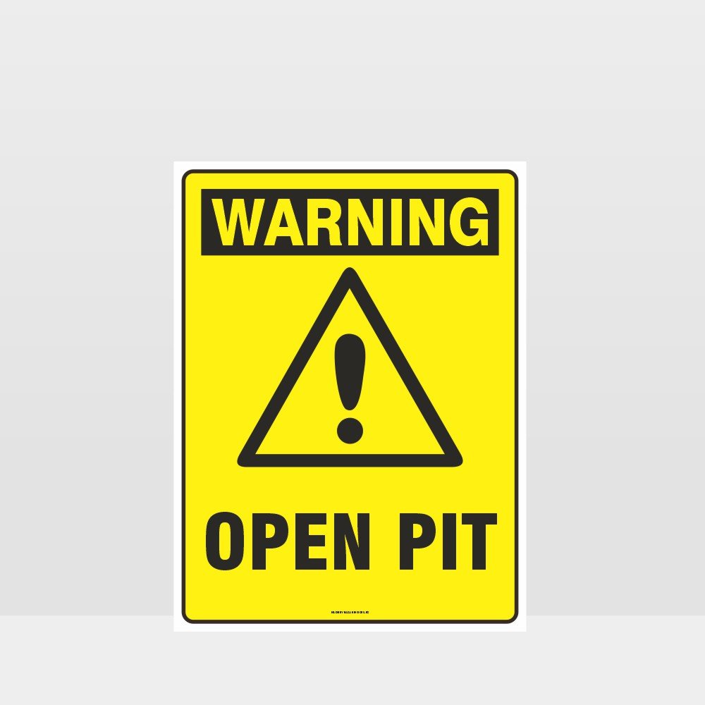 Custom Yard Signs,Warning Open Pit Sign