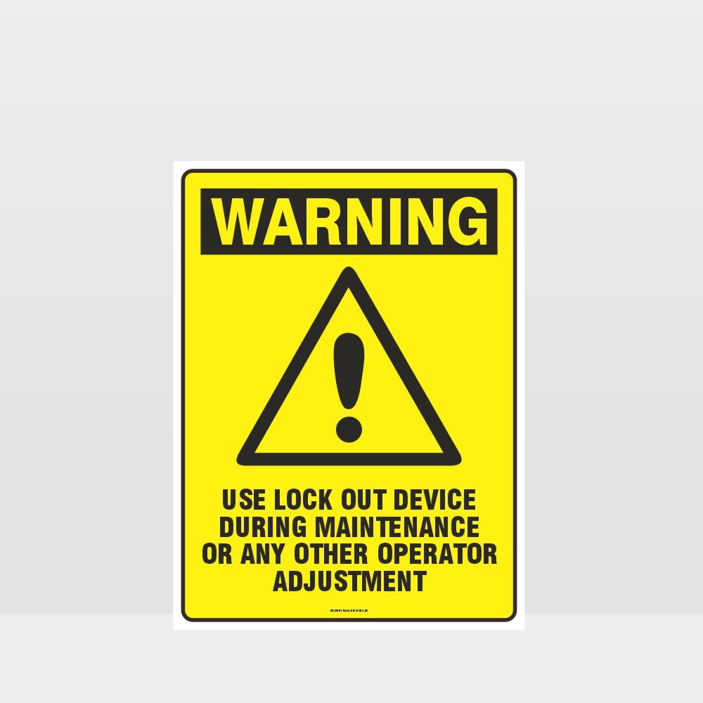 Custom Signs For Business,Warning Use Lock Out Device Sign