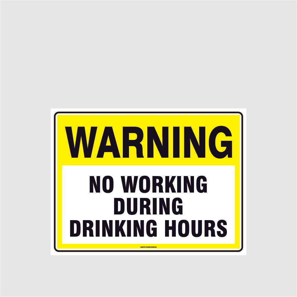 Custom Sign,Warning No Working